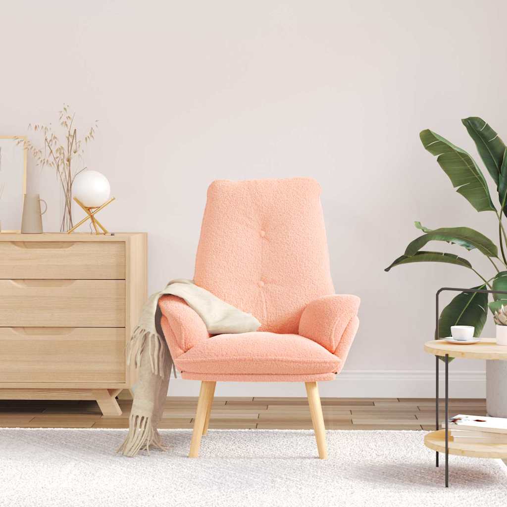 Relaxing Chair Pink 69 x 74 x 93 cm Fabric