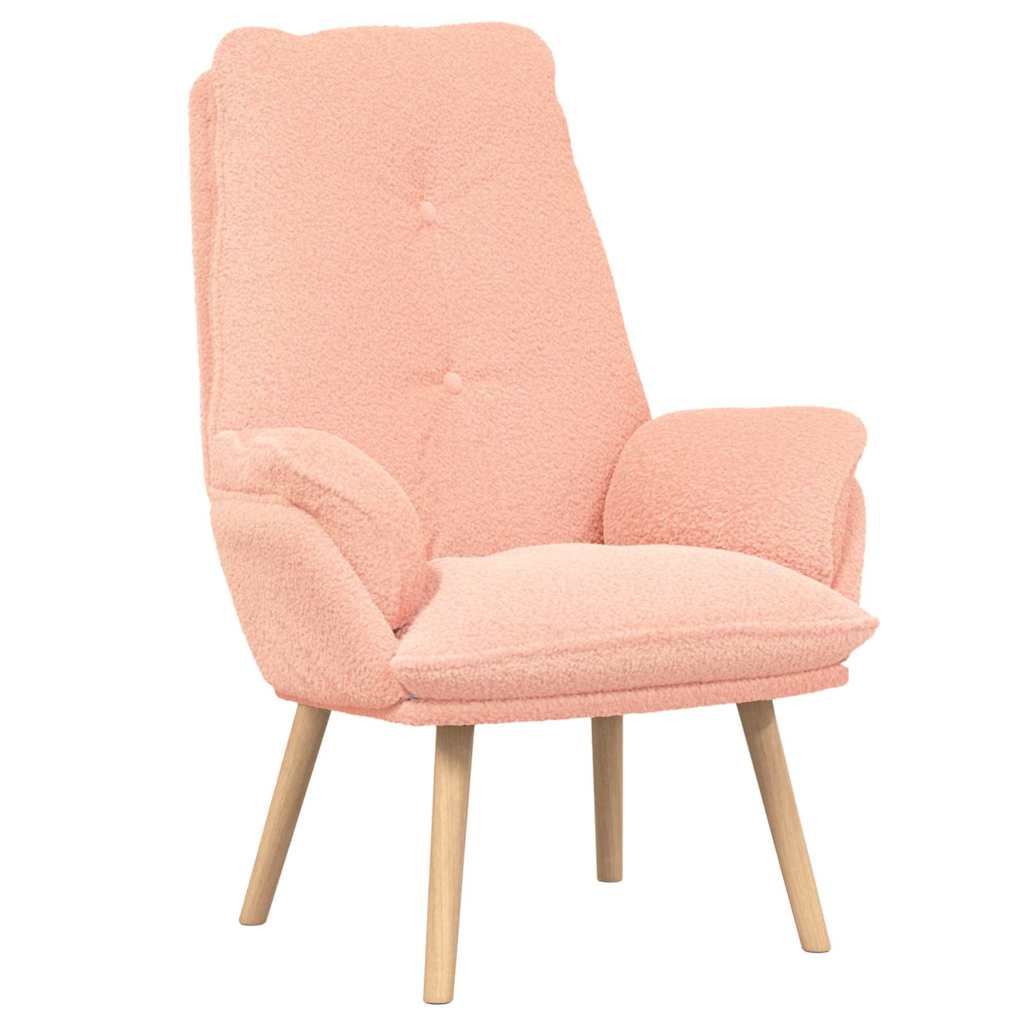 Relaxing Chair Pink 69 x 74 x 93 cm Fabric