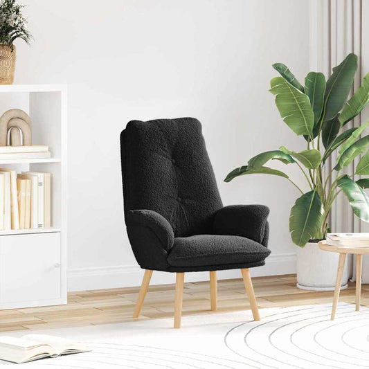 Relaxing Chair Black 69 x 74 x 93 cm Fabric