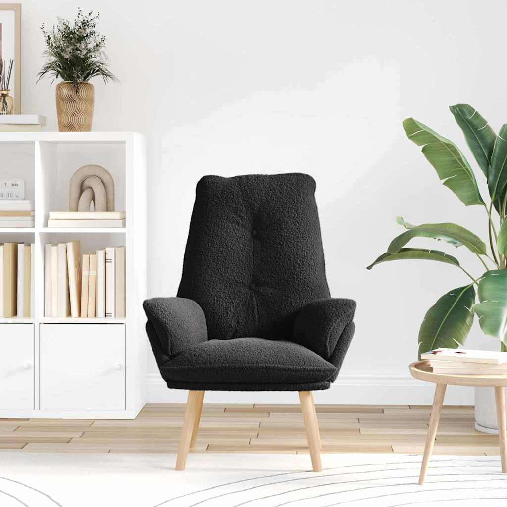 Relaxing Chair Black 69 x 74 x 93 cm Fabric