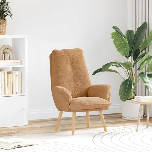 Relaxing Chair Beige 69 x 74 x 93 cm Fabric