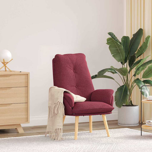 Relaxing Chair Wine red 69 x 74 x 93 cm Fabric