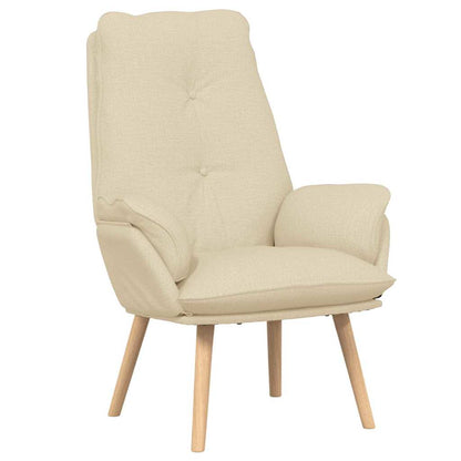 Relaxing Chair Cream 69 x 74 x 93 cm Fabric