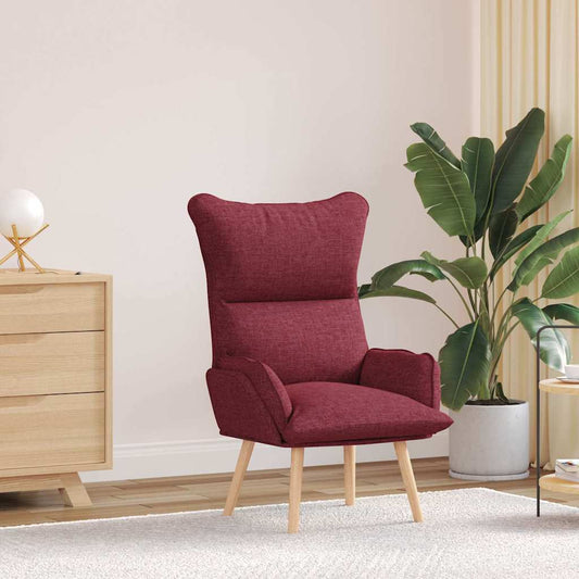Relaxing Chair Wine red 69 x 74 x 93 cm Fabric