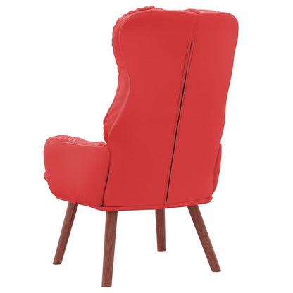 Relaxing Chair Red 69 x 74 x 93 cm Faux leather