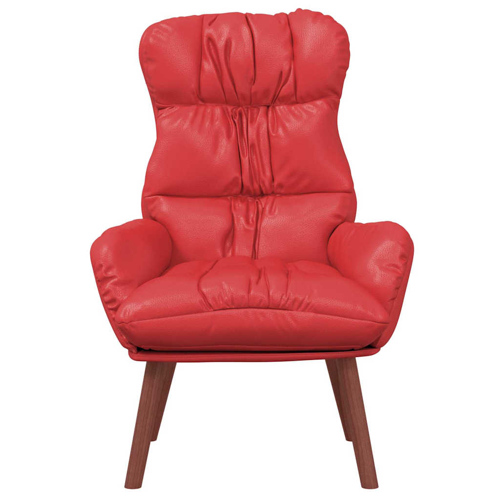 Relaxing Chair Red 69 x 74 x 93 cm Faux leather