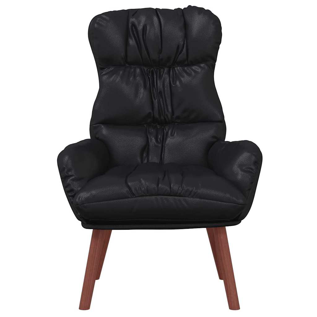 Relaxing Chair Black 69 x 74 x 93 cm Faux leather
