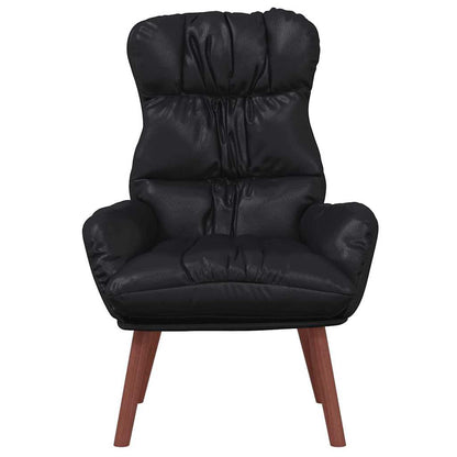 Relaxing Chair Black 69 x 74 x 93 cm Faux leather