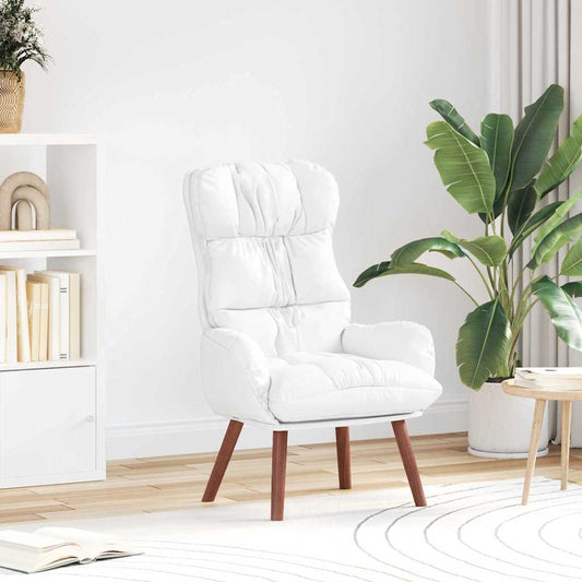 Relaxing Chair White 69 x 74 x 93 cm Faux leather