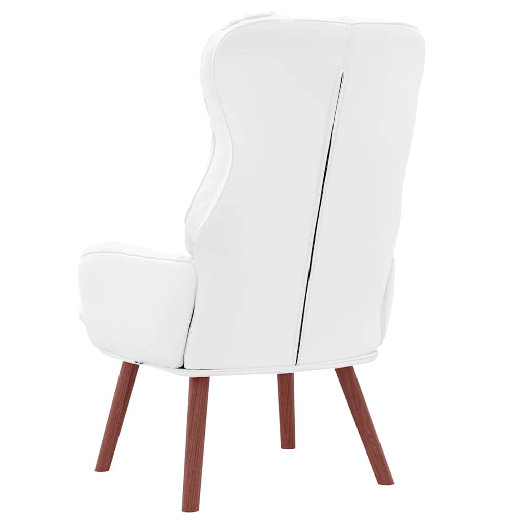 Relaxing Chair White 69 x 74 x 93 cm Faux leather