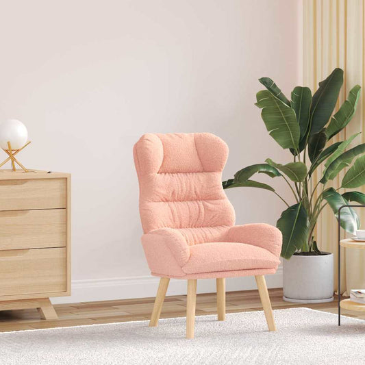 Relaxing Chair Pink 69 x 74 x 93 cm Fabric