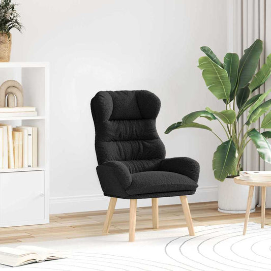 Relaxing Chair Black 69 x 74 x 93 cm Fabric