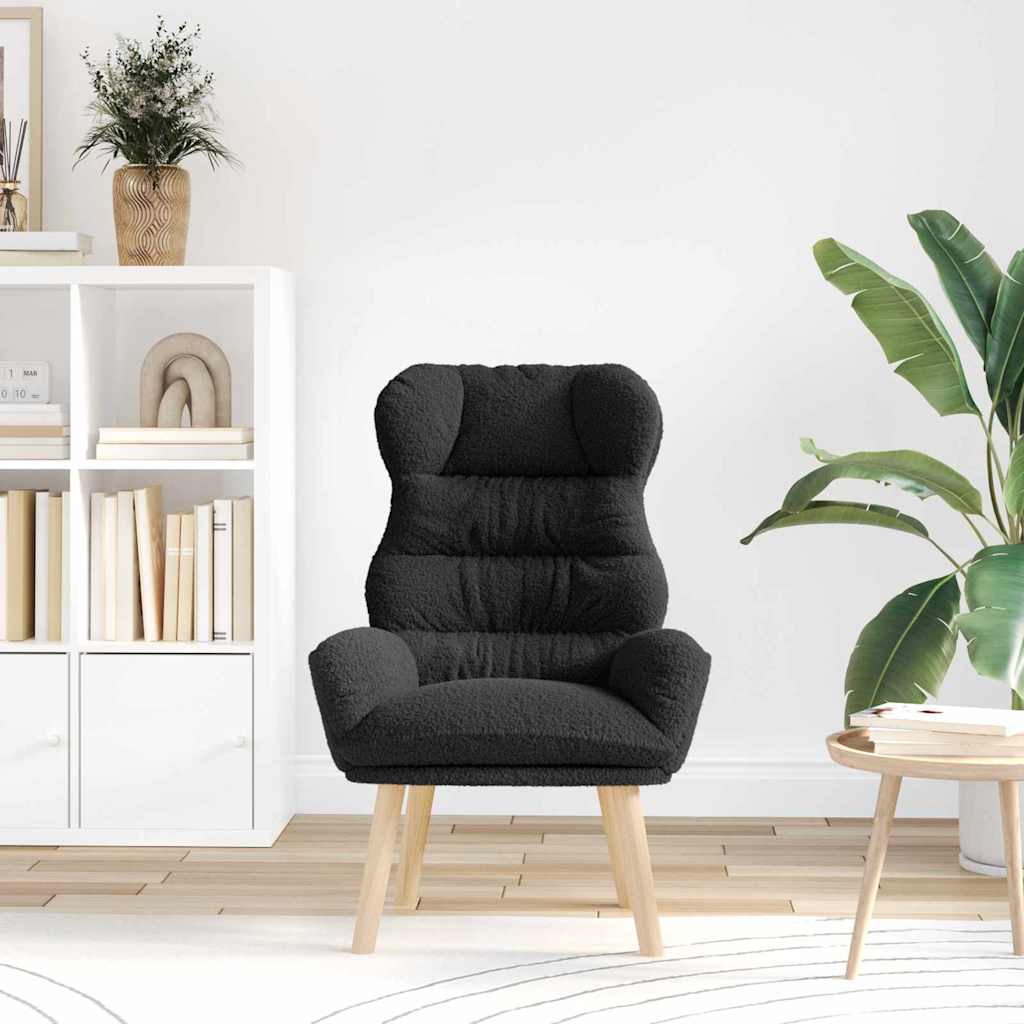 Relaxing Chair Black 69 x 74 x 93 cm Fabric