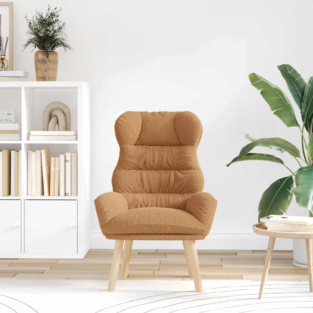 Relaxing Chair Beige 69 x 74 x 93 cm Fabric