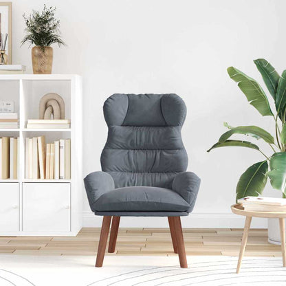 Relaxing Chair Dark grey 69 x 74 x 93 cm Velvet