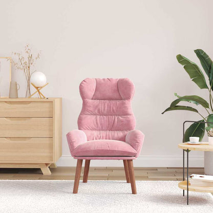 Relaxing Chair Pink 69 x 74 x 93 cm Velvet