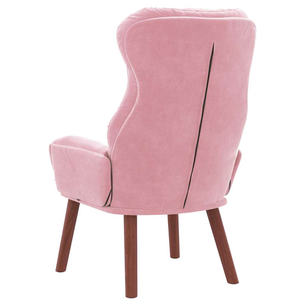 Relaxing Chair Pink 69 x 74 x 93 cm Velvet