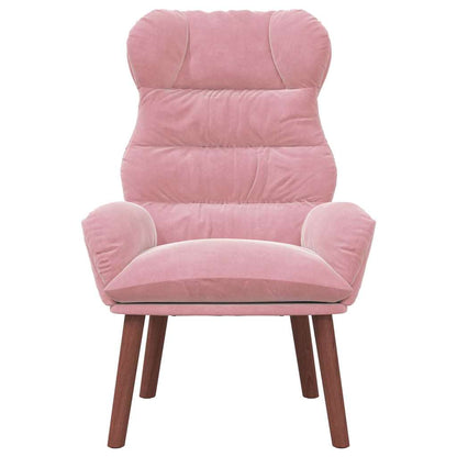Relaxing Chair Pink 69 x 74 x 93 cm Velvet