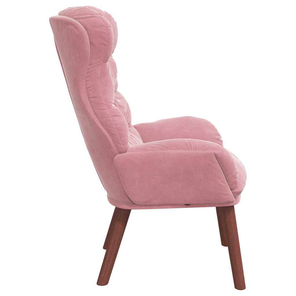 Relaxing Chair Pink 69 x 74 x 93 cm Velvet