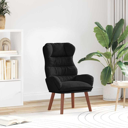 Relaxing Chair Black 69 x 74 x 93 cm Velvet