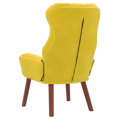 Relaxing Chair Yellow 69 x 74 x 93 cm Velvet