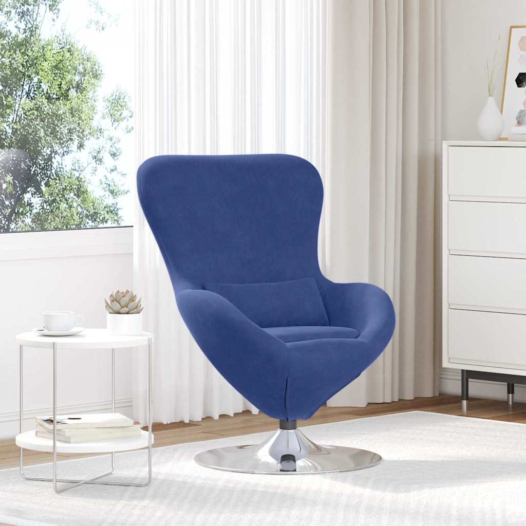 Egg Chair Police blue 63 x 73 x 90 cm Velvet