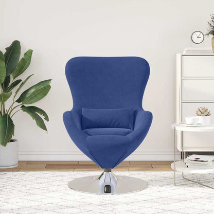 Egg Chair Police blue 63 x 73 x 90 cm Velvet