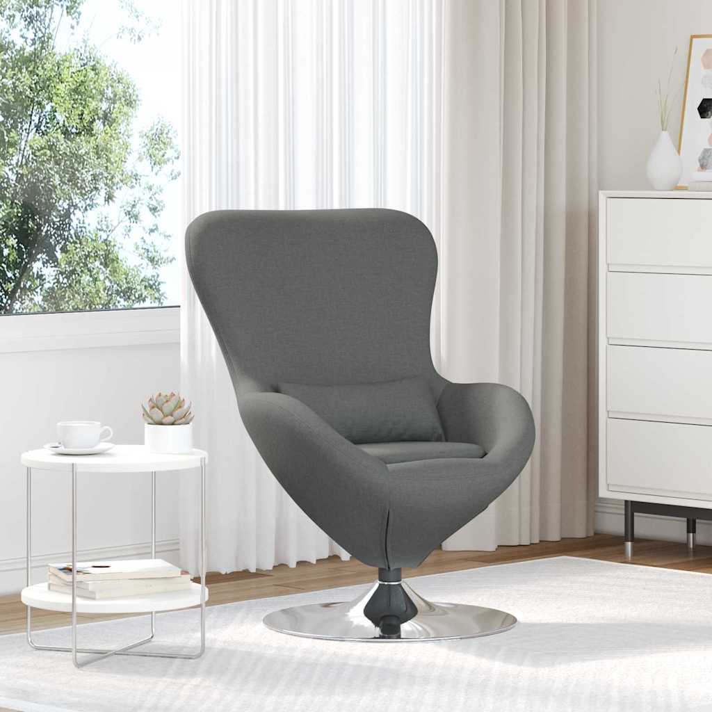 Egg Chair Dark grey 63 x 73 x 90 cm Fabric
