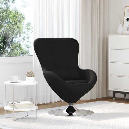Egg Chair Black 63 x 73 x 90 cm Fabric