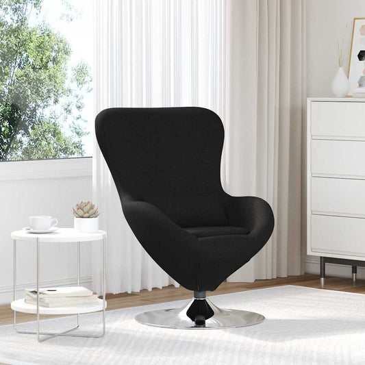 Egg Chair Black 63 x 73 x 90 cm Fabric