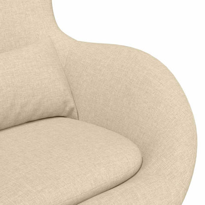 Egg Chair Cream 63 x 73 x 90 cm Fabric