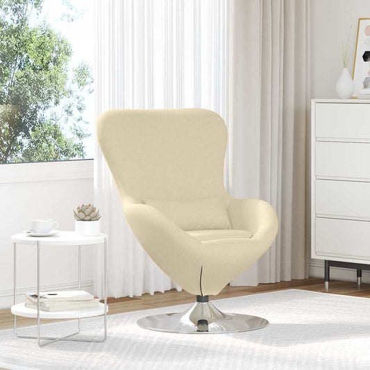 Egg Chair Cream 63 x 73 x 90 cm Fabric