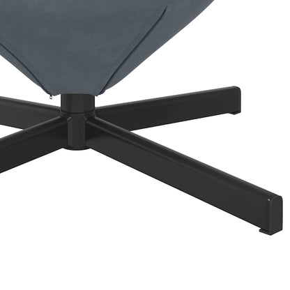 Egg Chair Dark Grey 63 x 73 x 90 cm Velvet