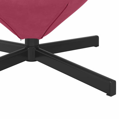 Egg Chair Wine red 63 x 73 x 90 cm Velvet