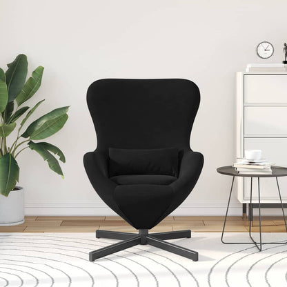 Egg Chair Black 63 x 73 x 90 cm Velvet
