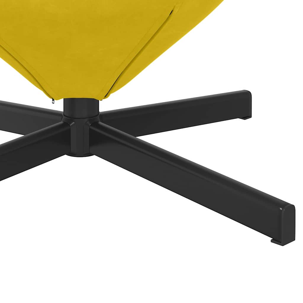 Egg Chair Yellow 63 x 73 x 90 cm Velvet