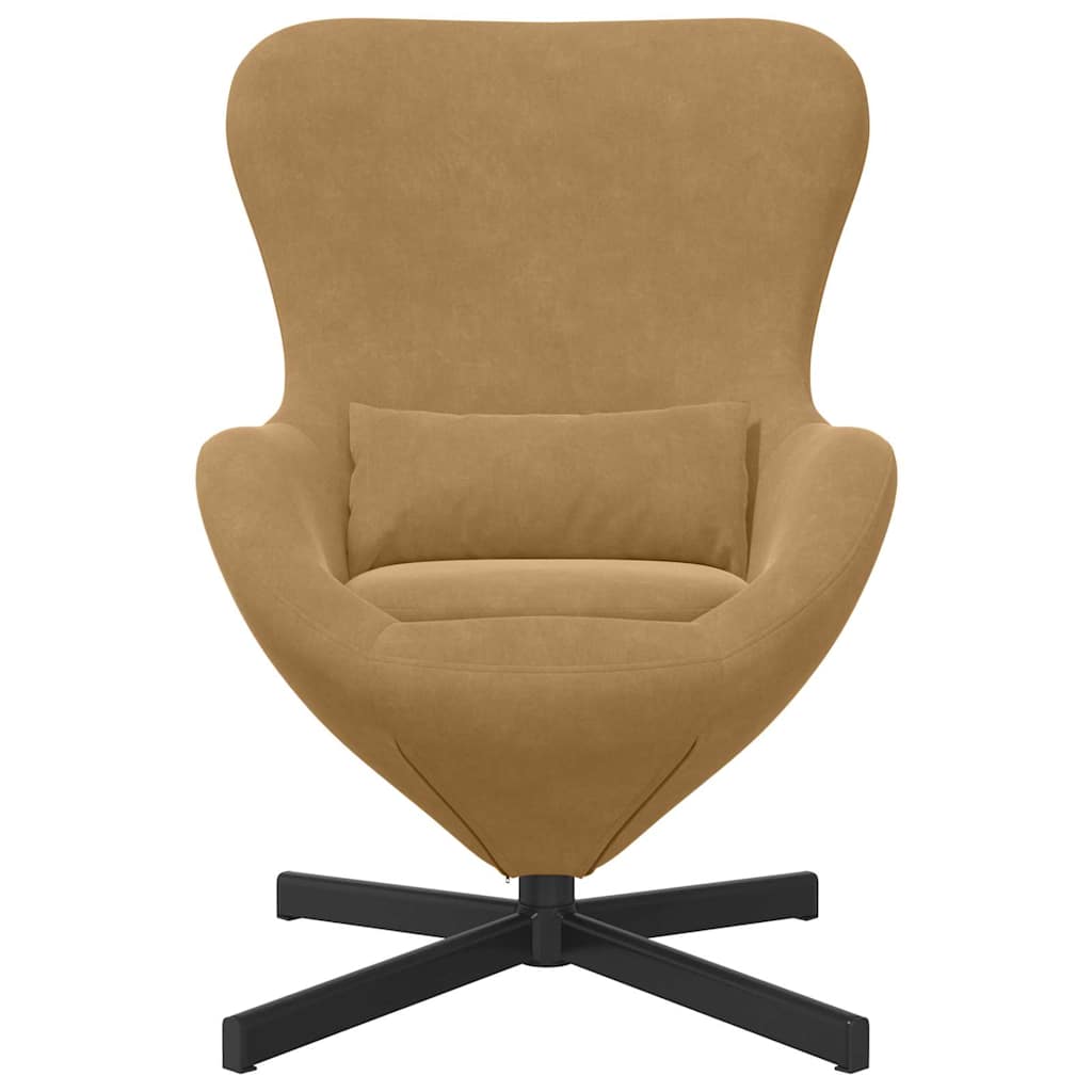 Egg Chair Brown 63 x 73 x 90 cm Velvet