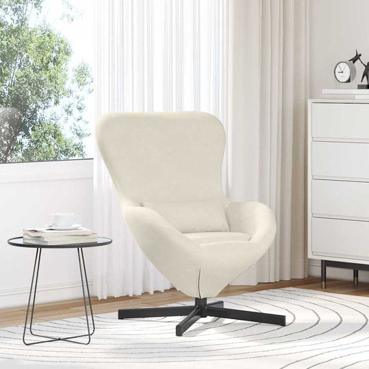 Egg Chair Cream 63 x 73 x 90 cm Velvet