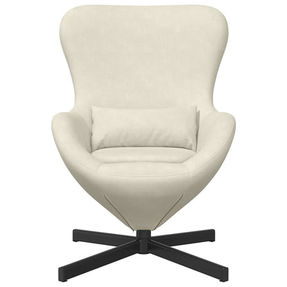 Egg Chair Cream 63 x 73 x 90 cm Velvet