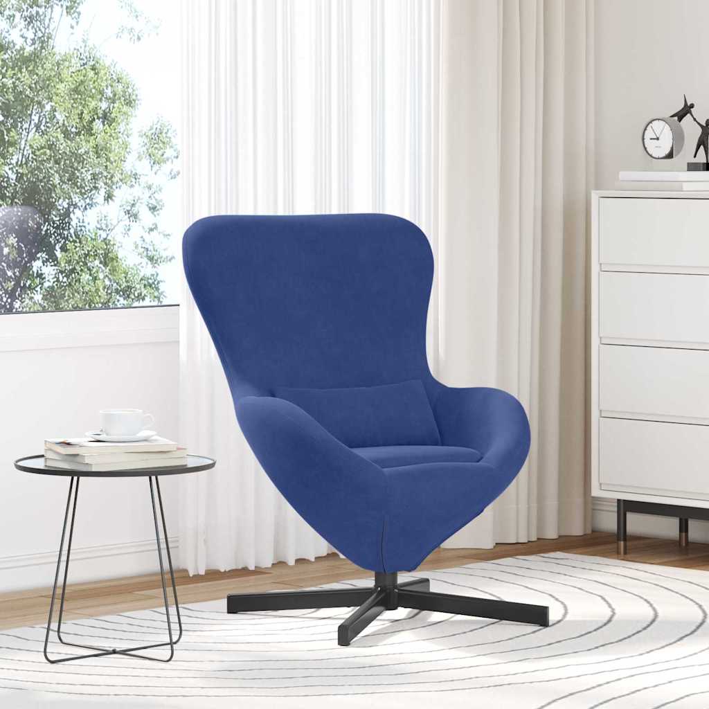 Egg Chair Police blue 63 x 73 x 90 cm Velvet