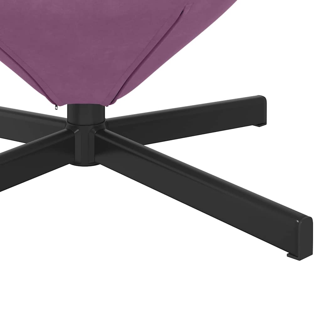 Egg Chair Purple 63 x 73 x 90 cm Velvet