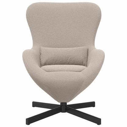 Egg Chair Light Grey 63 x 73 x 90 cm Fabric