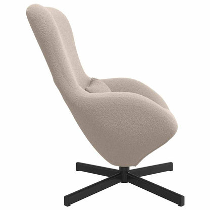 Egg Chair Light grey 63 x 73 x 90 cm Curly Wool-like Fabric