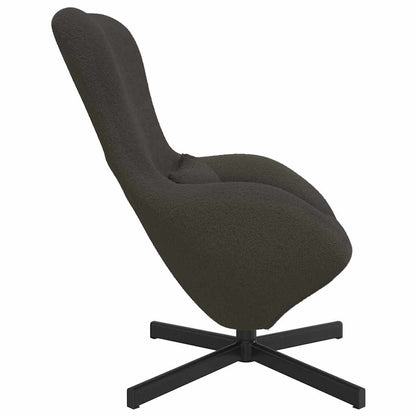 Egg Chair Dark grey 63 x 73 x 90 cm Curly Wool-like Fabric