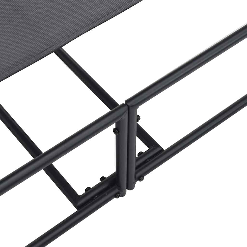 Sunbed Anthracite 200 x 74 x 73 cm Textilene and Steel