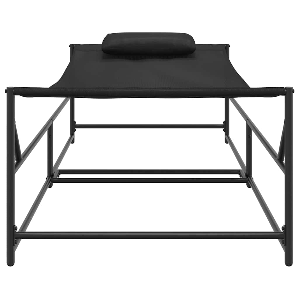 Sunbed Anthracite 200 x 74 x 73 cm Textilene and Steel