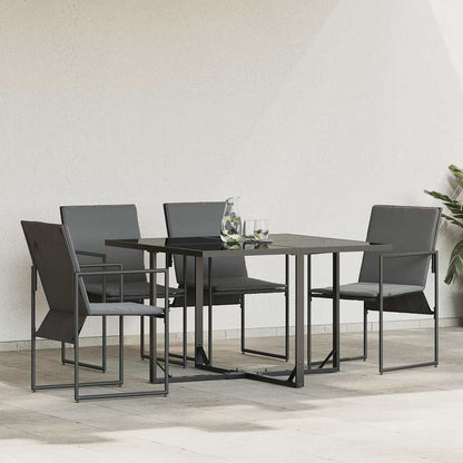 Garden Chairs 4 pcs Black and anthracite 50.5 x 59 x 81.5 cm