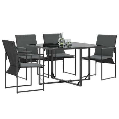 Garden Chairs 4 pcs Black and anthracite 50.5 x 59 x 81.5 cm