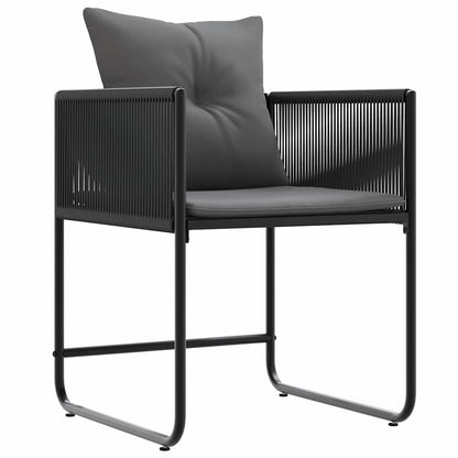 Garden Chairs 4 pcs Black and anthracite 50.5 x 53.5 x 63.5 cm