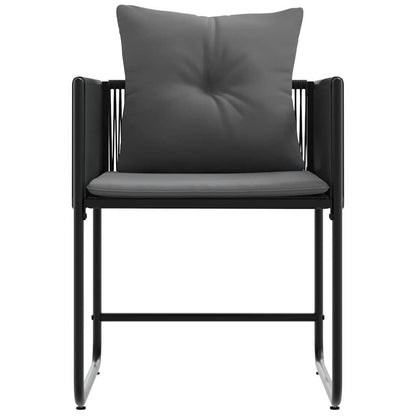 Garden Chairs 4 pcs Black and anthracite 50.5 x 53.5 x 63.5 cm